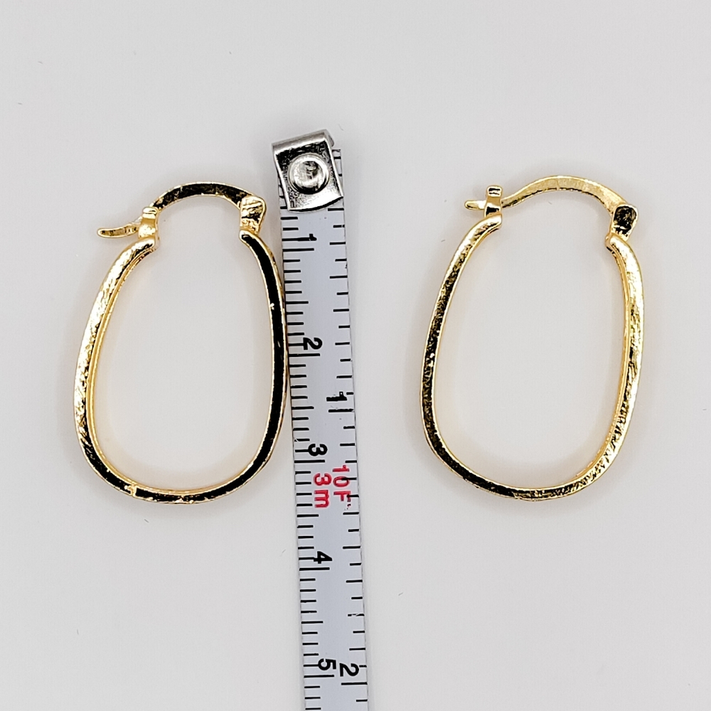 π14k Turkish Oval Hoops - Picture 4 of 6